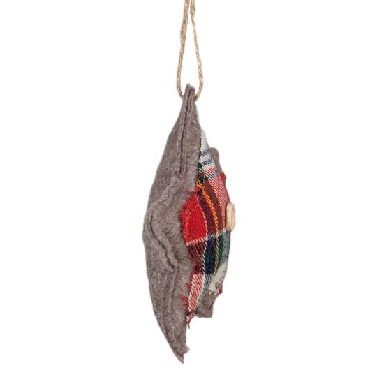 4.5" Plaid Plush Star Ornament